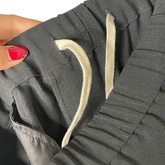 NEW! NIli Lotan 10 Slouchy Drawstring Delancy Wool Pants Paris Drop Crotch Black - Picture 12 of 13